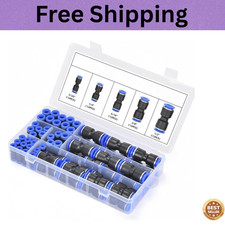 60Pcs Quick Connect Air Hose Fittings, Pneumatic Push to Connect Fittings Kit, 5