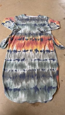Easel Tie-Dye Long Sleeve Dress