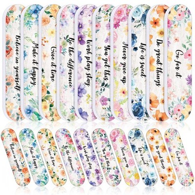 Teenyyou 60 Pcs Mini Nail Files Inspirational Gifts for Women Motivational Fl...