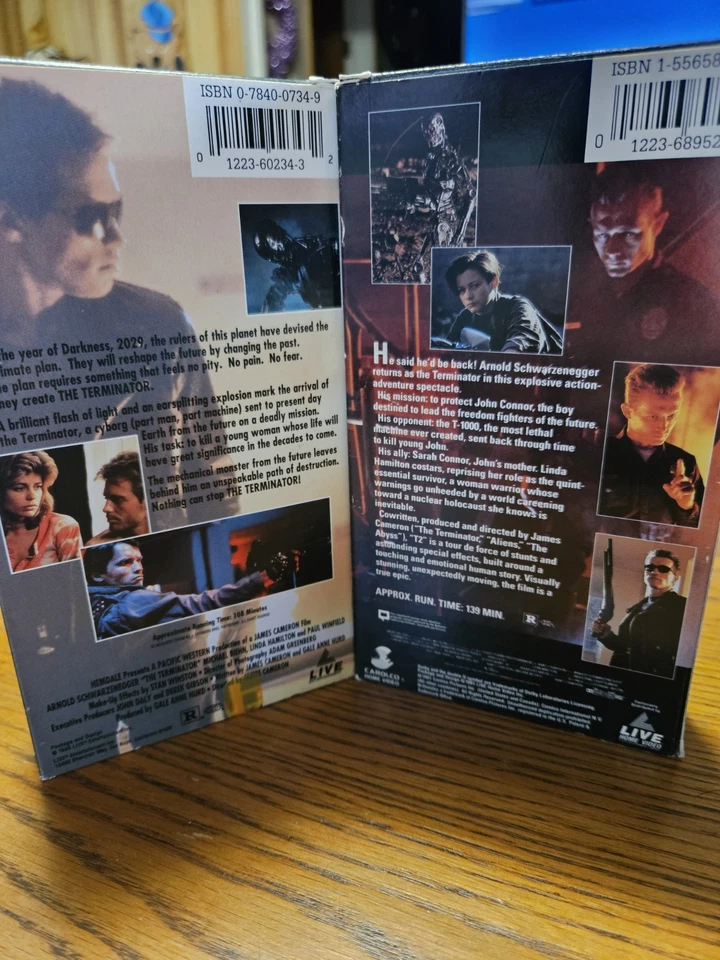 Terminator & Terminator 2 Vhs Tapes Live Home Entertainment Htf Oop Rare - Image 2 of 4