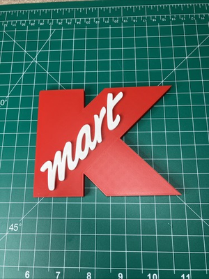 #ad 3D Printed K Mart Logo Sign Fan Art Display $14.00
