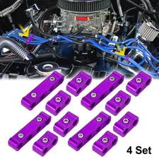 4 Set 8mm Car Engine Spark Plug Wire Separator Looms Divider Organizer Purple
