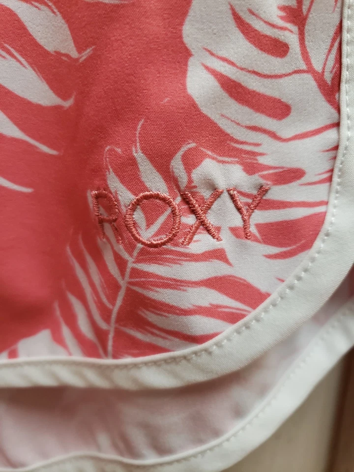 Roxy Board Shorts Niñas Talla 16 Verano Recuerdos 2 Rosa Blanco Floral Playa Verano Foto 4 de 4