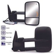 Pair Towing Mirrors Power Heated Signal Fits 2003 2004 2005 Chevy Silverado 2500 Pair Towing Mirrors Power Heated Signal Fits 2003 2004 2005 Chevy Silverado 2500