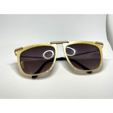 RARE Vintage 80s Logo Paris Creative 02 Abalone Brow Line Sunglasses