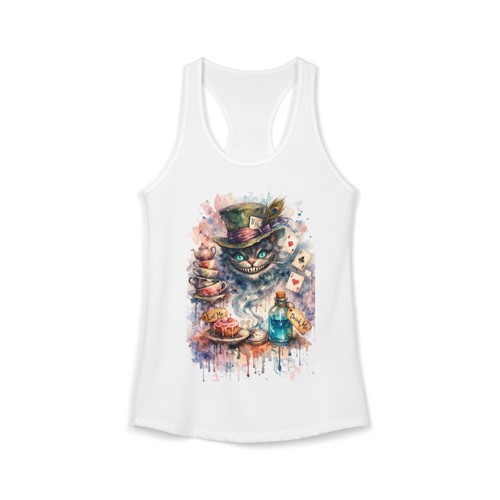 Cheshire Cat Mad Hatter Women's Ideal Racerback Tank