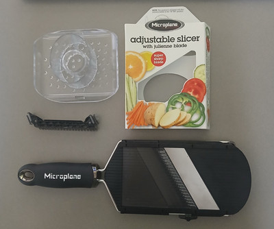 Microplane Adjustable Slicer With Julienne Blade Mandolin