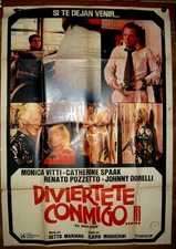 MONICA VITTI JOHNNY DORELLI ! orig1SH movie poster 1978 PER VIVERE  !!!