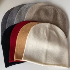 Men's and Women's Wool Hats - Warm Knitted Rolled-Edge Woolen Caps