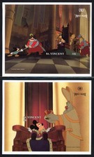 St. Vincent 1991 Disney Prince and the  Pauper Sc#1518-21 RARE Imperforate Proof