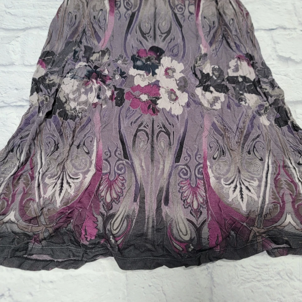 Blusa sin mangas Free People ciruela púrpura floral cachemira fluida trenzada talla pequeña Foto 2 de 4