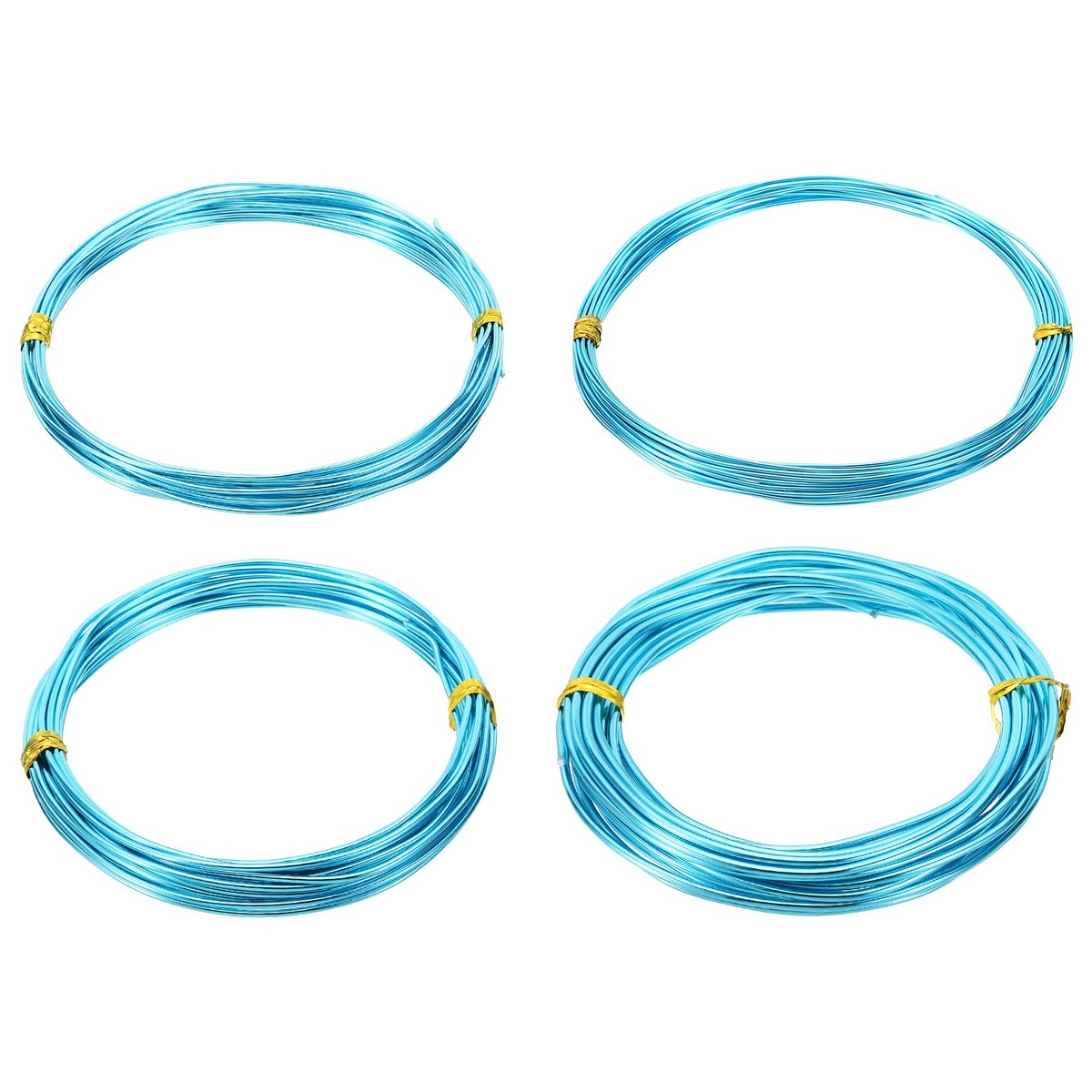 Aluminum Wire, 4pcs Jewelry Craft Wire 1mm 2mm, Blue