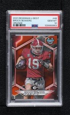 2023 Bowman U Orange Refractor 12/25 Brock Bowers #48 PSA 10 GEM MT 1fl4