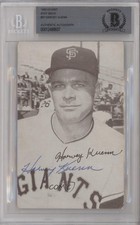BAS 1963 Exhibits Stats-on-Back Harvey Kuenn Authentic Auto 0q3