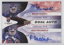 2017 USA Football U17 Dual Autos Mason Russell Preston Daniels #DA-13 Auto 1ar2