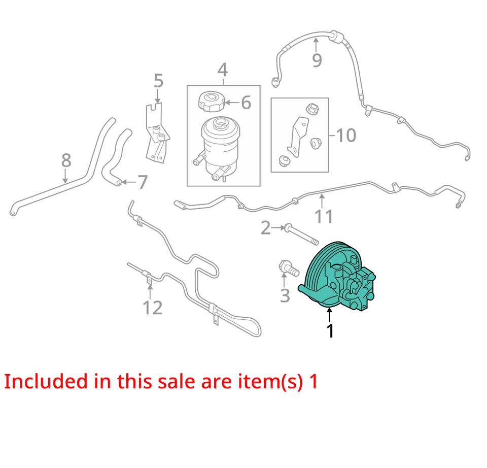 Bomba de dirección asistida Kia Sorento 2011 fabricante de equipos originales 108 k millas - LKQ346359233 Foto 4 de 4