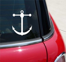 ANCHOR SHIP YACHT BOATING BOAT NAVY NAVAL OCEAN DECAL STICKER ART CAR NAUTICAL