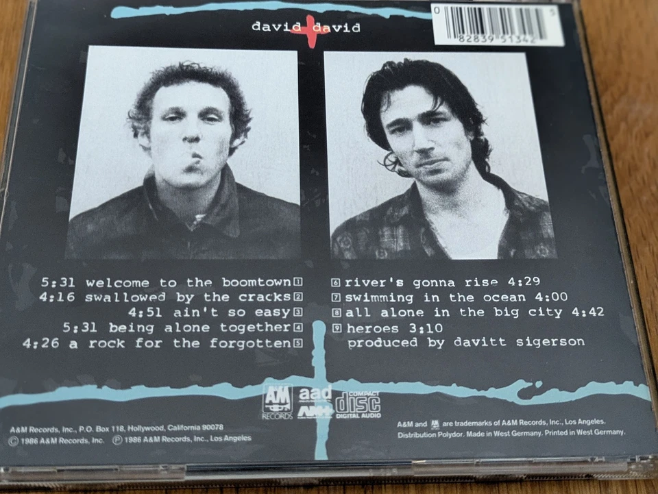David & David - Boomtown - 1986 A&M Records CD sehr guter Zustand Alternative Ro - Bild 3 von 3