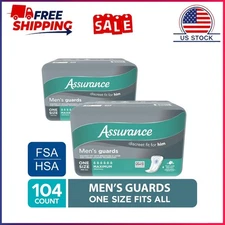 Assurance Men’s Guards, Maximum Absorbency, 104 Count