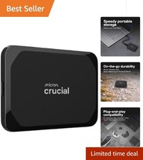 1TB X9 Portable SSD with 1050MB/s Speeds - Water  Dust Resistant for Travel