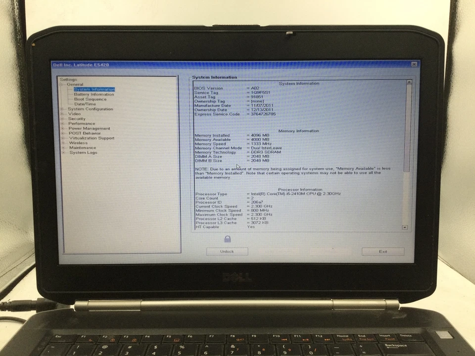 DELL LATITUDE E5420 - BOOTS TO BIOS - LOT OF 2 - INTEL I5 - 8GB/NO RAM - 14" -BB - Image 2 of 4