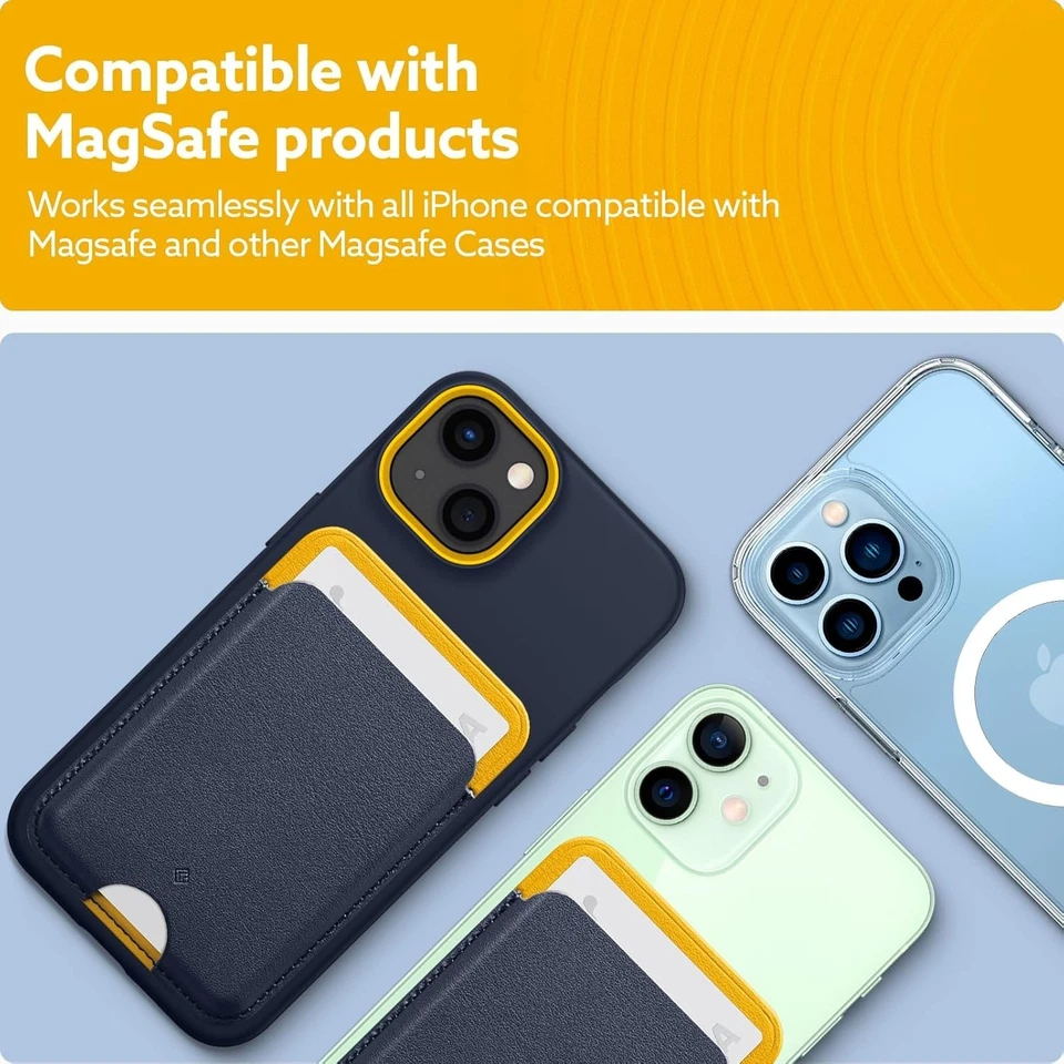 Portatarjetas Caseology MagSafe para iPhone 12 13 14 15 16 17 Nano Pop Blueberry Nv Foto 4 de 4