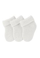 Baby Socken 3Er Pack Sterntaler Uni Innenfrottee Ecru Gr. 0-6 Monate