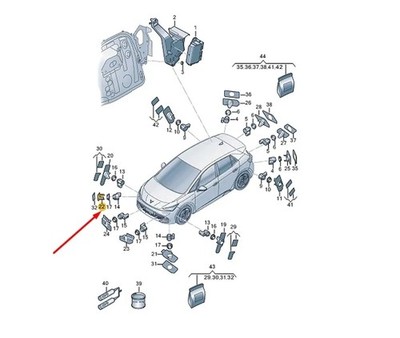 CUPRA BORN K11 Front Right Parking Sensor Holder 10E919494C NEW GENUINE