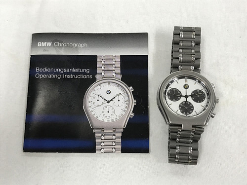 BMW Wristwatch for Men Chronograph Quartz Battery will be replaced Used