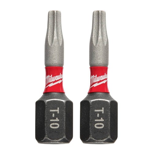 Milwaukee 48-32-4427 SHOCKWAVE Impact Duty 1" T10 TORX Bits, 2-Pack