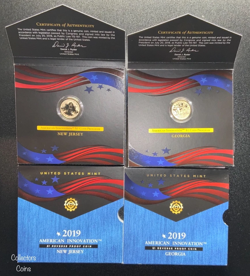 2018 - 2024 S 25 Coin COMPLETE (to date) Reverse Proof Innovation Dollar Set - Image 3 of 4