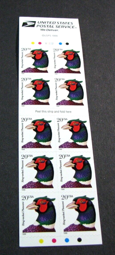 US Briefmarkenscheibe Scott # 3050a Fasan P#V2222 1998 postfrisch L750