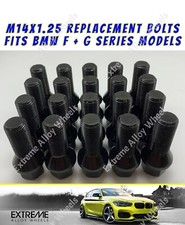 Schwarze Alufelgen Radschrauben f�r BMW 1er F20 F21 F40 45mm M14x1,25