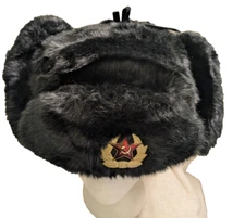 Norko, Unisex, Faux Fur Trapper Hat, Black, Size XL