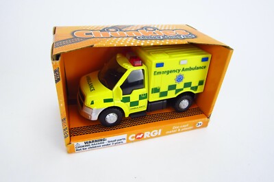 Corgi Chunkies Emergency Ambulance Truck Vehicle Yellow and Green