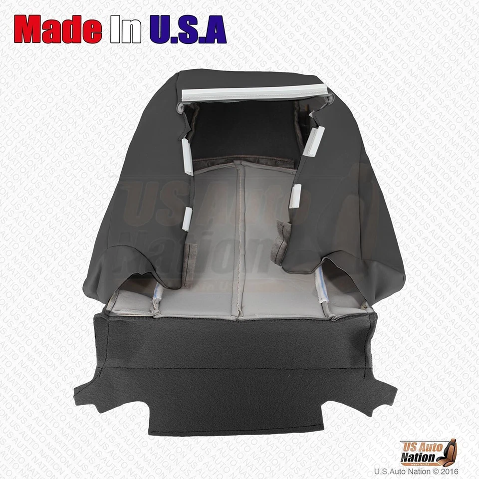 Front Passenger Bottom & Top Leather Seat Cover Black For 2011 2012 Infiniti G25 - Image 3 of 4