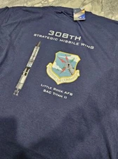308th SMS Strategic Missile Wing Squadron T-Shirt, USAF Licensed Product