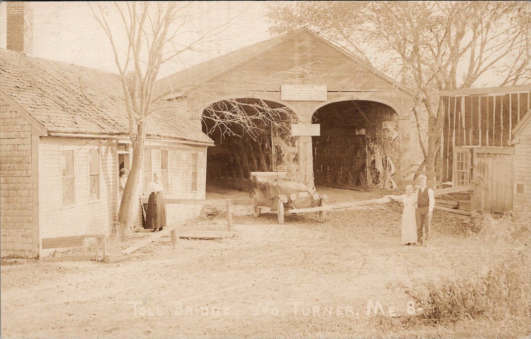 Toll Bridge, NORTH TURNER, Maine Postcard eBay