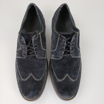Cole Haan Mens Dress Shoes Size 11.5 Drake Eva Wingtip Oxford Black Suede C10647 Cole Haan Drake Eva Wingtip Oxford Men main image 2