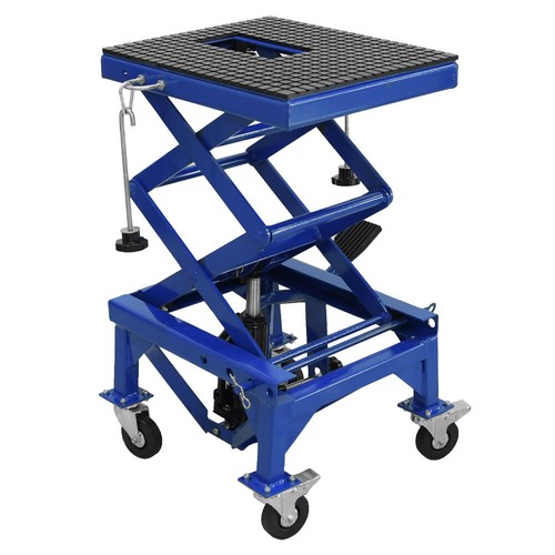 Hydraulic Scissor 440lb Bike Motorcycle Lift Table With 4 Wheel Motorbike ATV - Picture 15 of 17