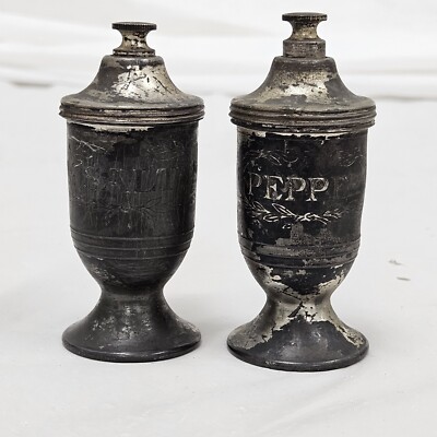Antique Pasnik Shakeless Salt Cellars 1921 Norwich Conn Silver Pat Pend 