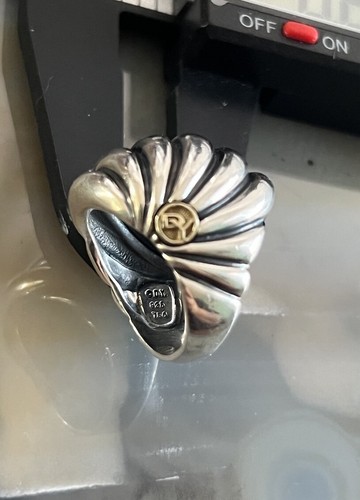 DAVID YURMAN 18K & STERLING CABLE DOME RING SIZE 5,75 - Picture 8 of 9