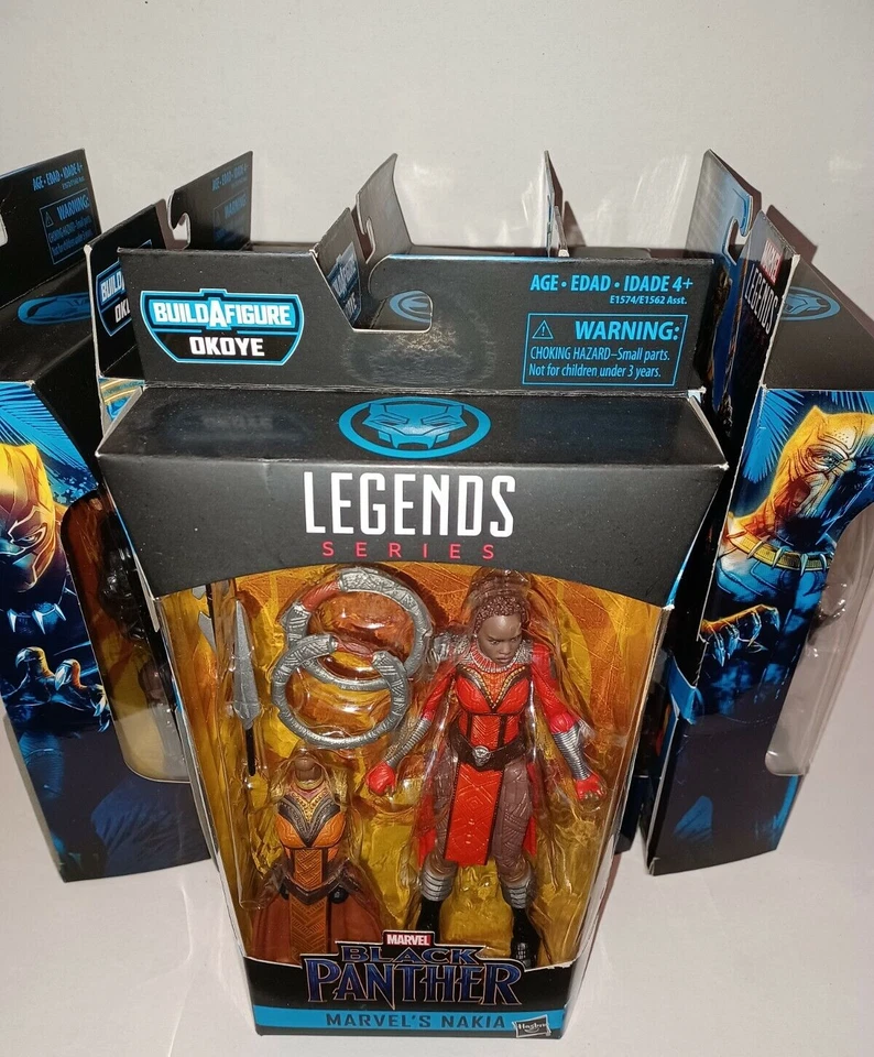 Marvel Legends, Pantera Negra, Okoye BAF Wave, Juego Completo de 6 Figuras Nuevo en Caja Foto 4 de 4