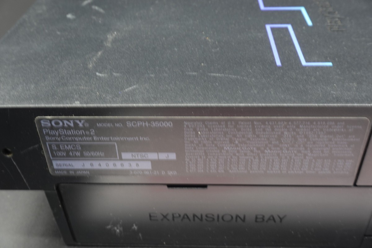 Sony PlayStation2 PS2 SCPH-35000 Black Game Console Box