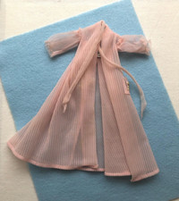 Vintage BARBIE 965 Nighty Negligee Pink Robe With Ties - Very Good Condition