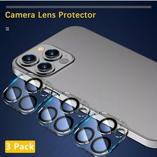 3x iPhone 16 Pro 16 Pro Max 15 Pro 15 Pro Max Glass Camera Lens Cover Protector