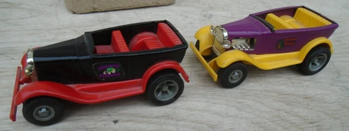 Vintage 1970s Tonka Frantic Flivver Ford Hot Rod & Dragon Wagon Toy Car