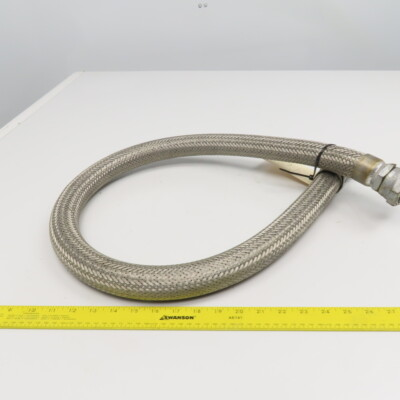 #ad 1 1 4quot; 20 Stainless Steel Braided Hydraulic Hose 1 1 4quot; Swivel M F JIC 68quot;OAL $82.42
