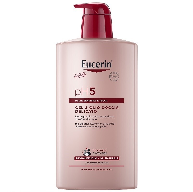 EUCERIN Gel & Olio Doccia Delicato - Detergente Corpo 1000 ml - Immagine 2