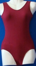 NWOT Dance Wear LEOTARD Burgundy by SO DANCA w.Dbl Straps Sz PET Cotton  Lycra